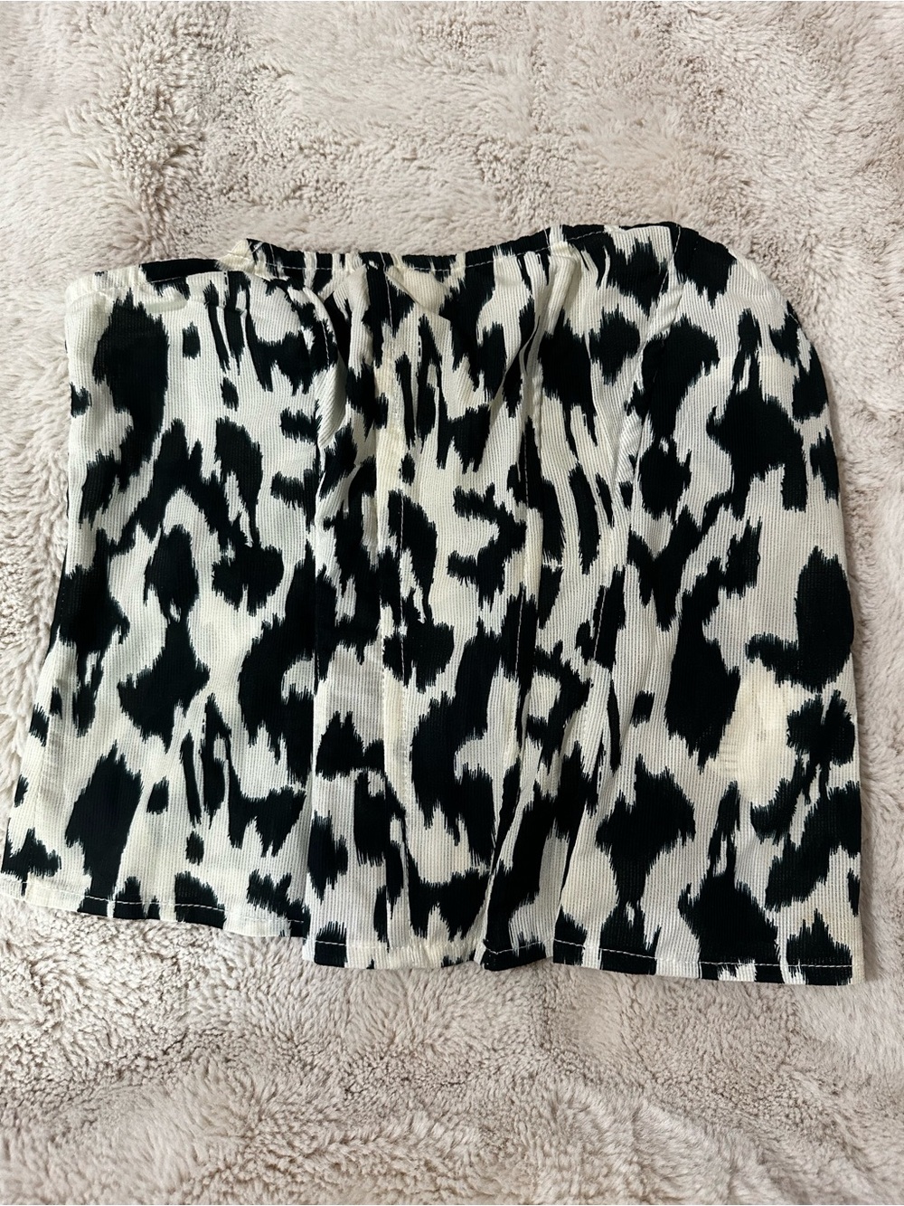 Missguided + Black and White Animal Print Mini Top